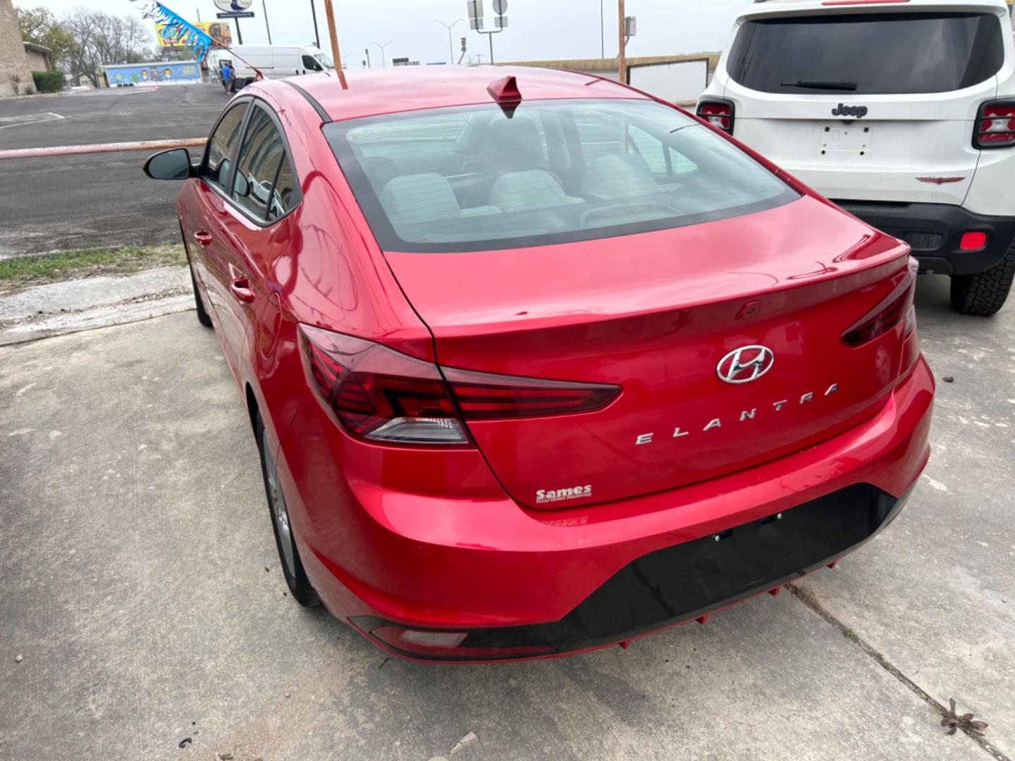 2020 Red Hyundai Elantra Limited (5NPD84LFXLH) with an 1.8L L4 DOHC 16V engine, 6A transmission, located at 1687 Business 35 S, New Braunfels, TX, 78130, (830) 625-7159, 29.655487, -98.051491 - Photo#1